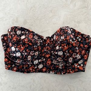 Floral Bandeau Swim Top